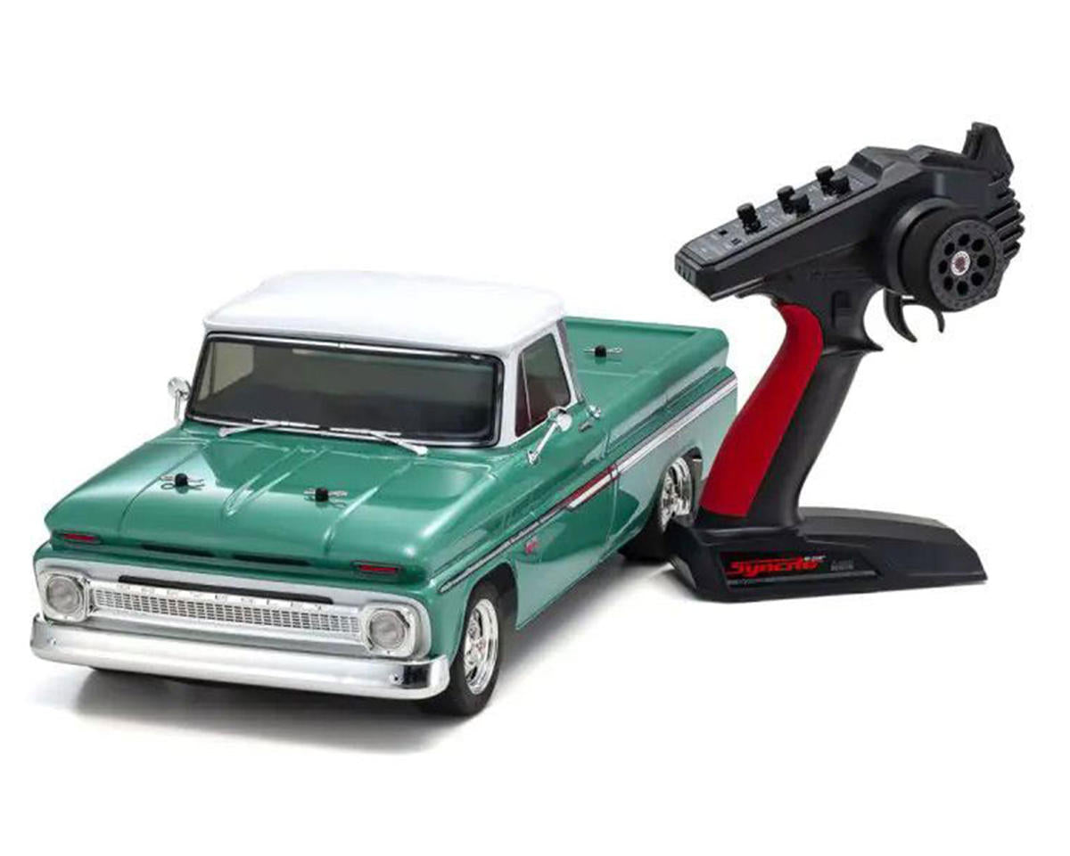 Kyosho KYO34435T1 EP Fazer Mk2 FZ02L 1966 Chevy Fleetside ReadySet (verde) con Syncro KT-231P+