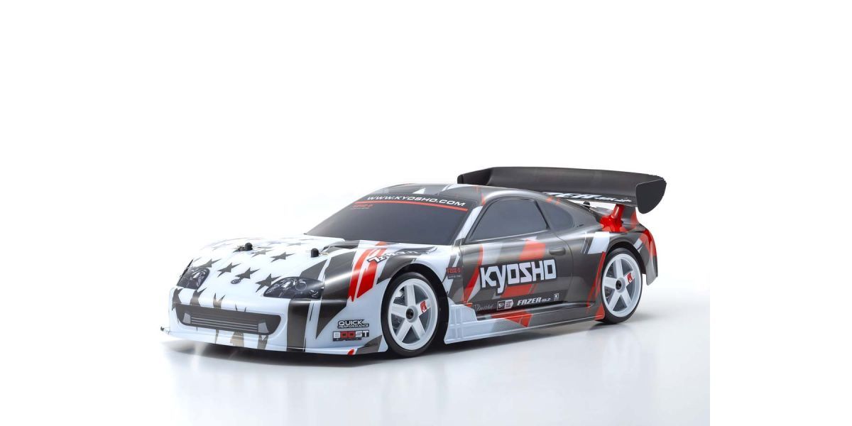 Kyosho EP Fazer Mk2 FZ02-D Toyota Supra A80 ReadySet (Blanco/Negro/Rojo) con Syncro