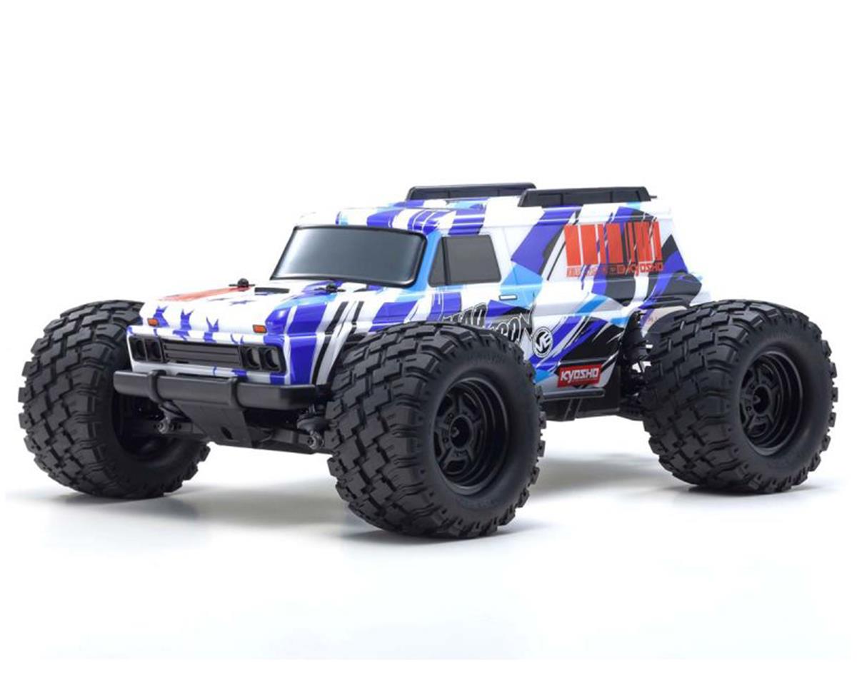 Kyosho KYO34701T2 Mad Wagon VE Camión eléctrico 4WD ReadySet escala 1/10 (azul)