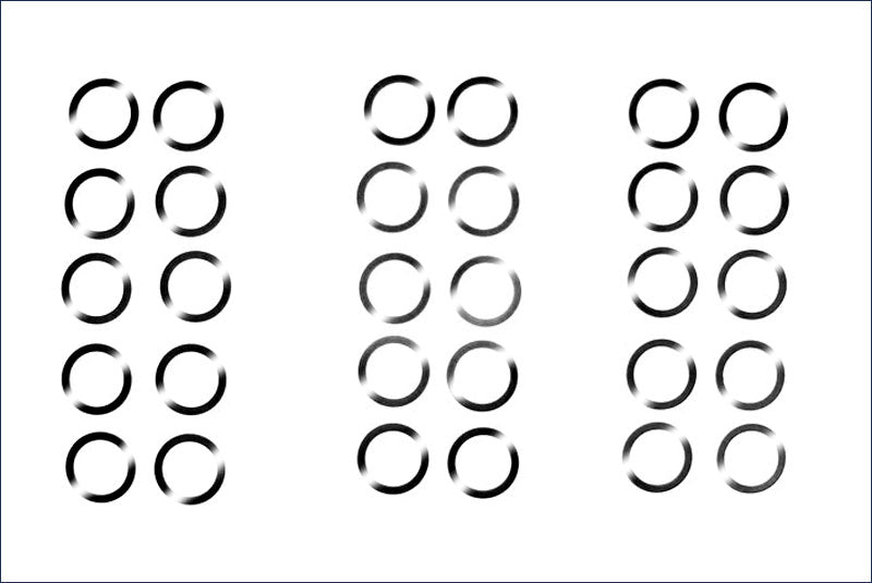 KYOSHO 96643 Kit de cales 5X7 mm, 0,1/0,2/0,3 mm, 10 pièces