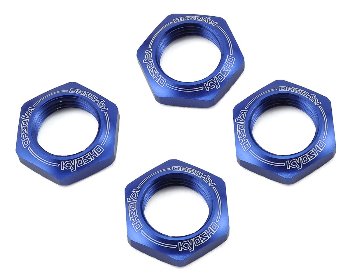 Kyosho KYOIFW472BL 17mm 1/8 Serrated Wheel Nut (Blue) (4)