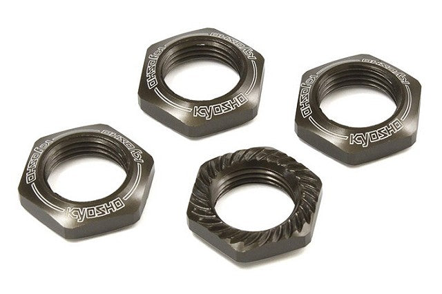 KYOSHO IFW472GM Gunmetal 17mm Serrated Wheel Nut