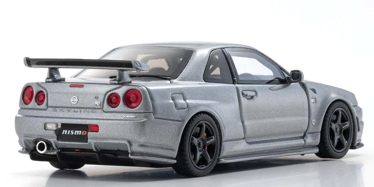 KYOSHO KYOKSR43106GR 1/43 Scale Nissan Skyline GT-R R34 NISMO Grand Touring Diecast Car (Gray)