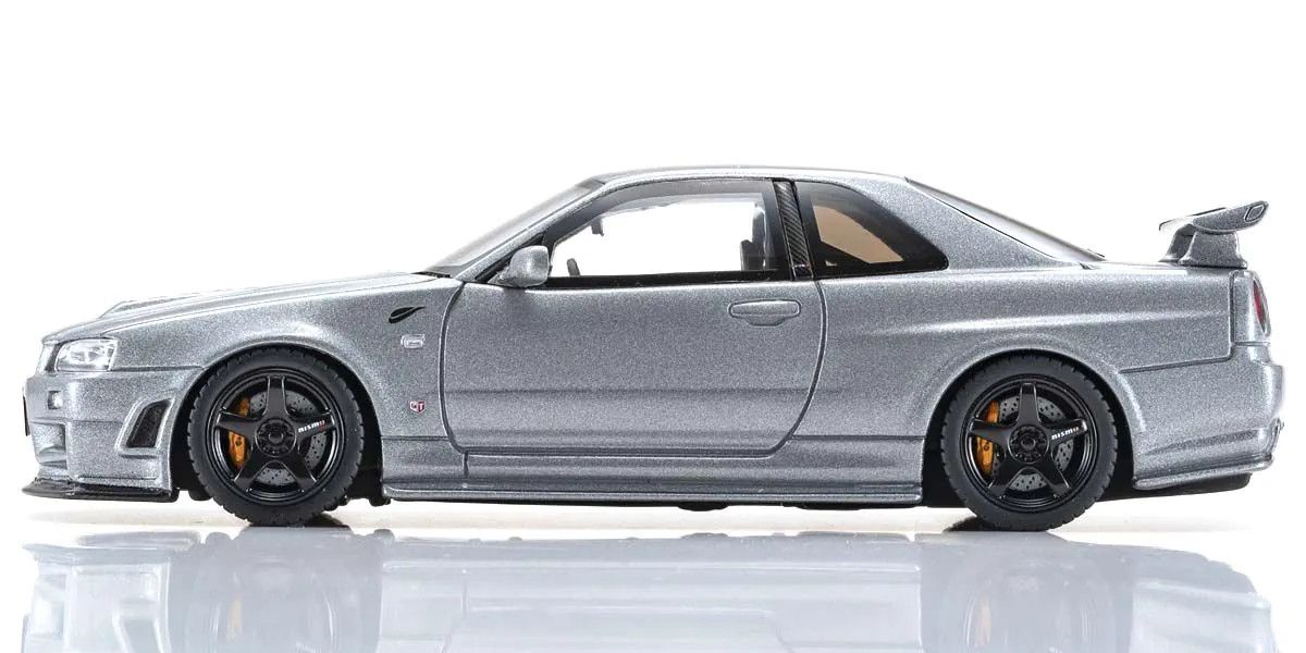 KYOSHO KYOKSR43106GR 1/43 Scale Nissan Skyline GT-R R34 NISMO Grand Touring Diecast Car (Gray)