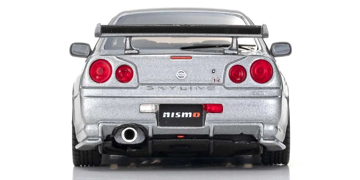KYOSHO KYOKSR43106GR 1/43 Scale Nissan Skyline GT-R R34 NISMO Grand Touring Diecast Car (Gray)
