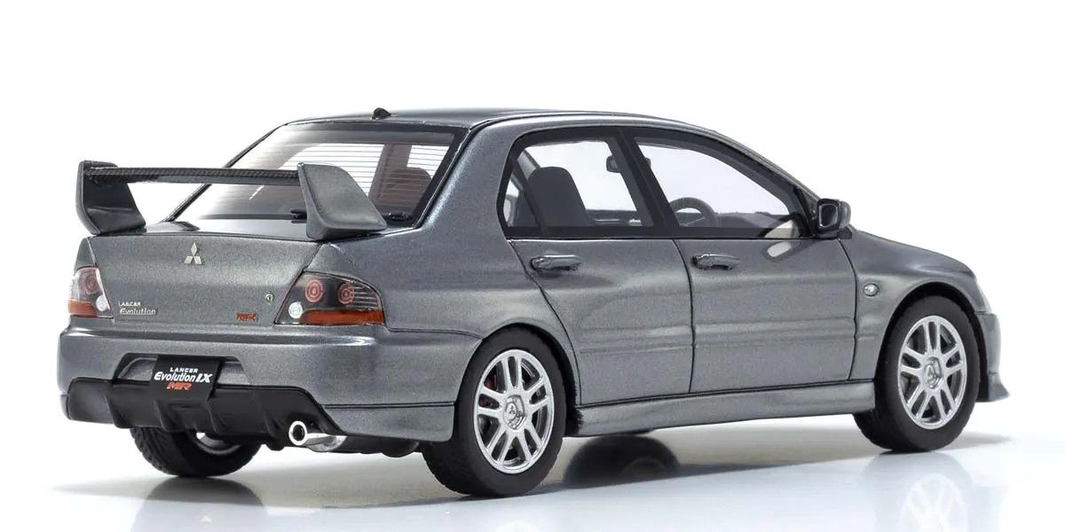 KYOSHO KYOKSR43111GR 1/43 Scale Mitsubishi Lancer Evolution IX MR, Gray Diecast Car