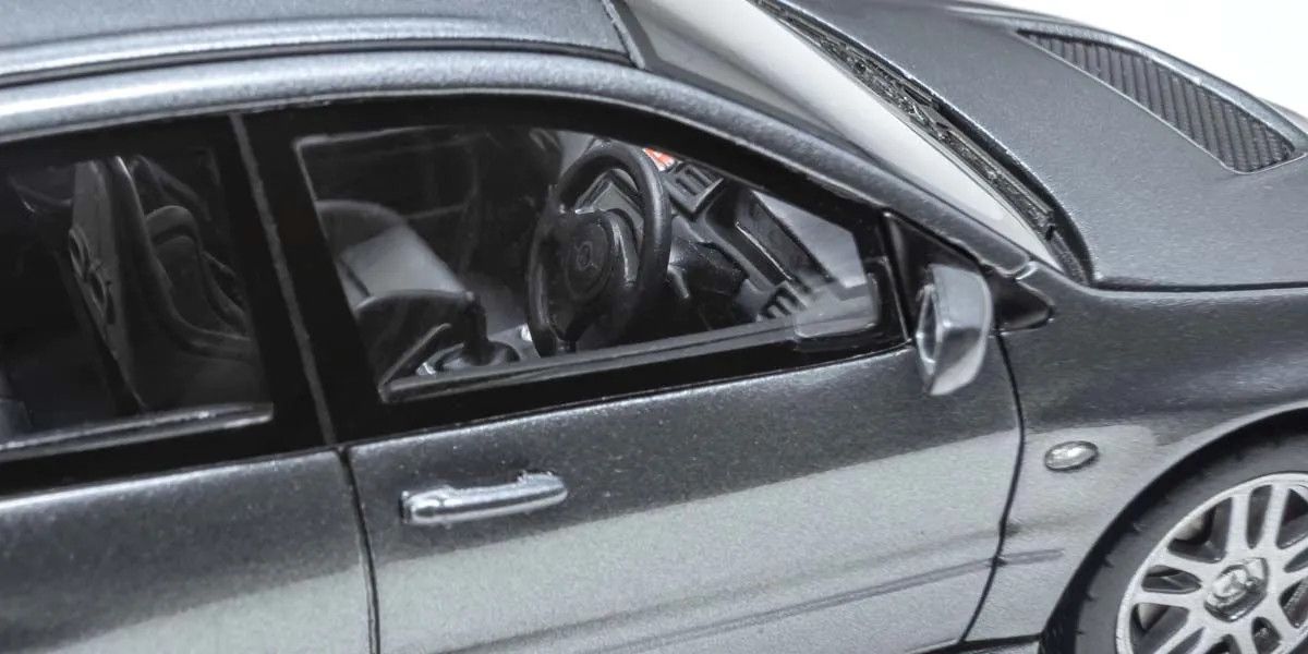 KYOSHO KYOKSR43111GR 1/43 Scale Mitsubishi Lancer Evolution IX MR, Gray Diecast Car