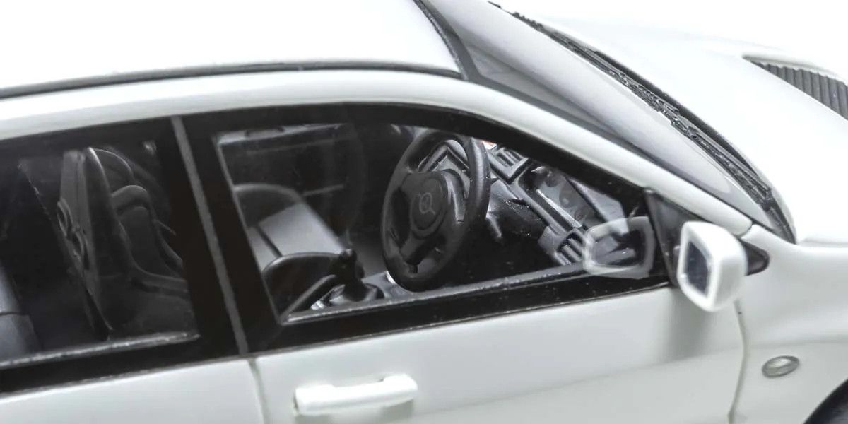 KYOSHO KYOKSR43111W 1/43 Scale Mitsubishi Lancer Evolution IX MR, White Diecast Car