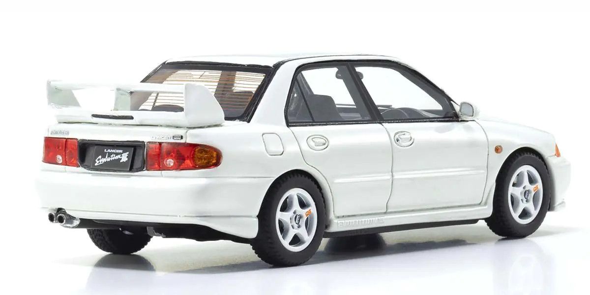 KYOSHO KYOKSR43120W Original Diecast 1/43 Mitsubishi Lancer Evolution III White