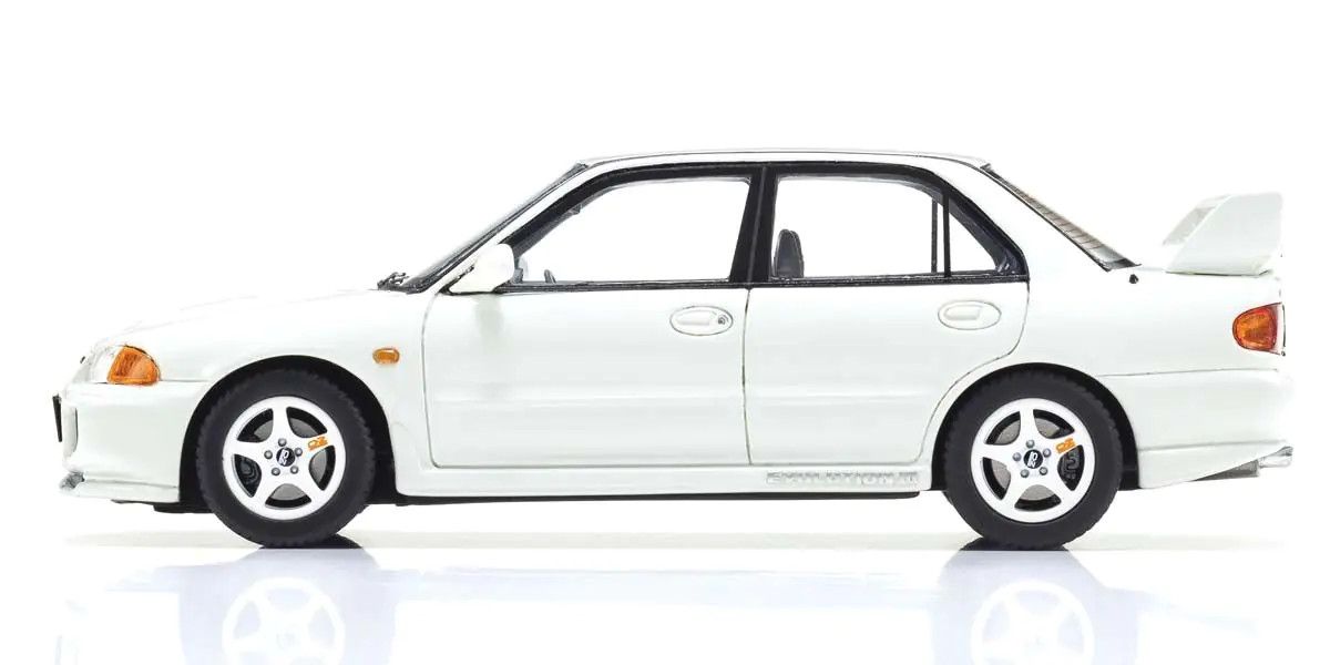 KYOSHO KYOKSR43120W Original Diecast 1/43 Mitsubishi Lancer Evolution III White