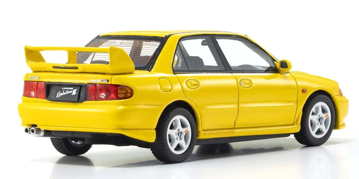 KYOSHO KYOKSR43120Y Original Diecast 1/43 Mitsubishi Lancer Evolution III Yellow