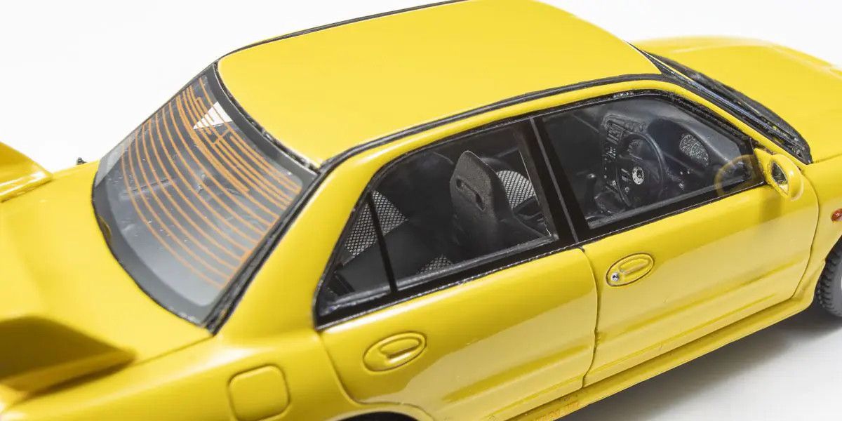 KYOSHO KYOKSR43120Y Original Diecast 1/43 Mitsubishi Lancer Evolution III Yellow