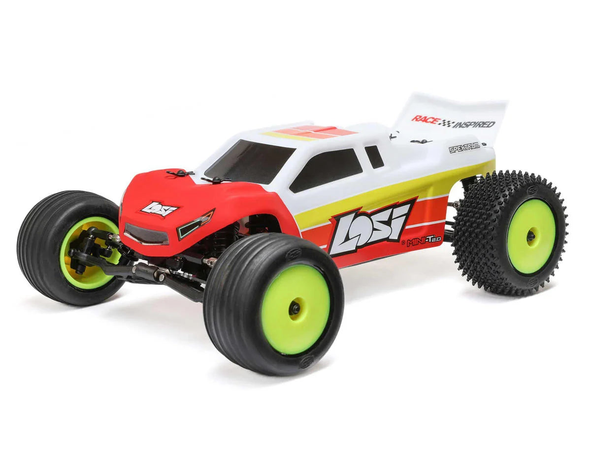 Losi LOS-1056T1 Mini-T 2.0 V2 1/18 RTR 2WD Brushless Stadium Truck (Red) w/2.4GHz Radio, Battery & Charger