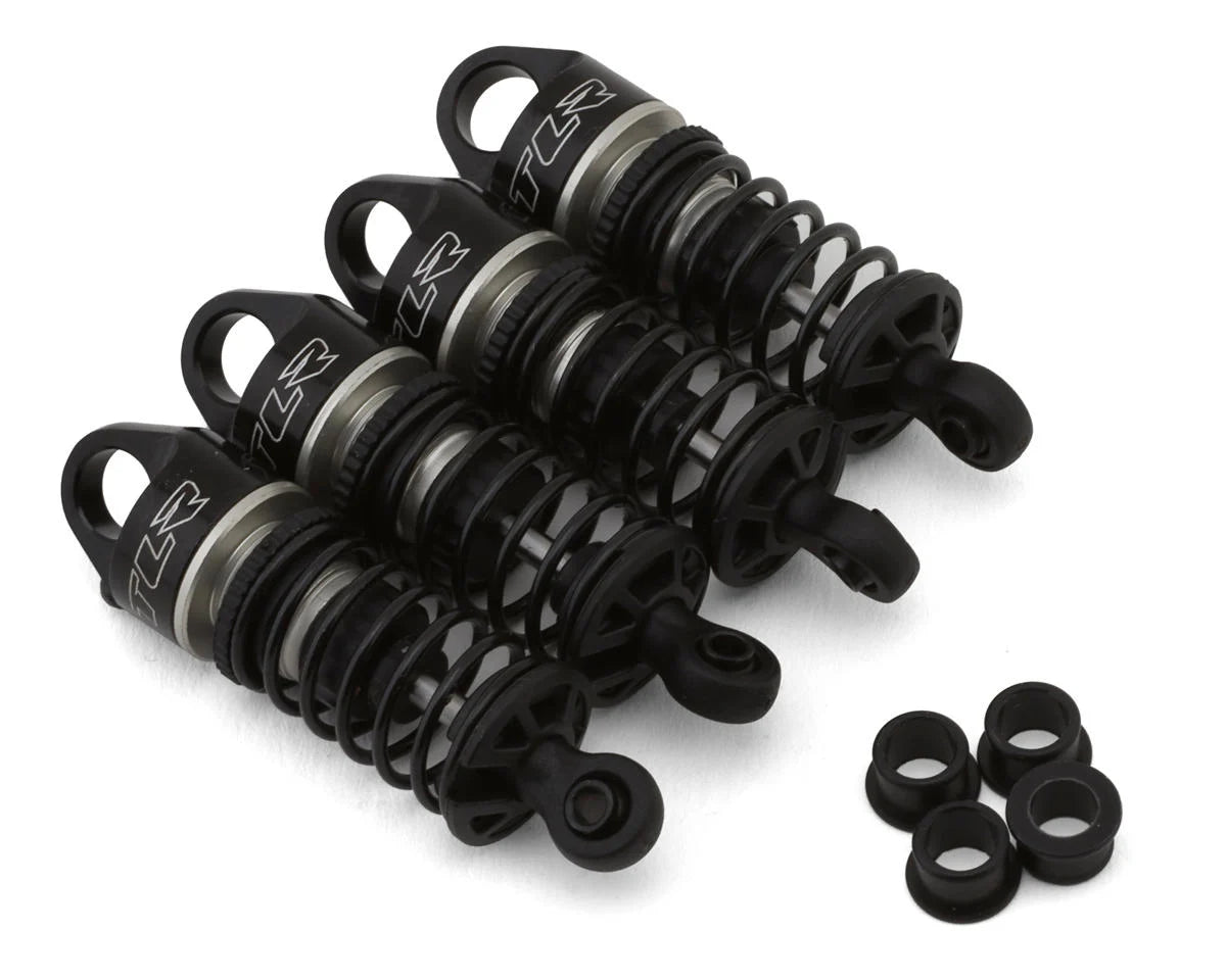 Losi LOS-1931 NASCAR® Pre-Assembled Oil-Filled Aluminum Threaded Shock Set (Black) (4)