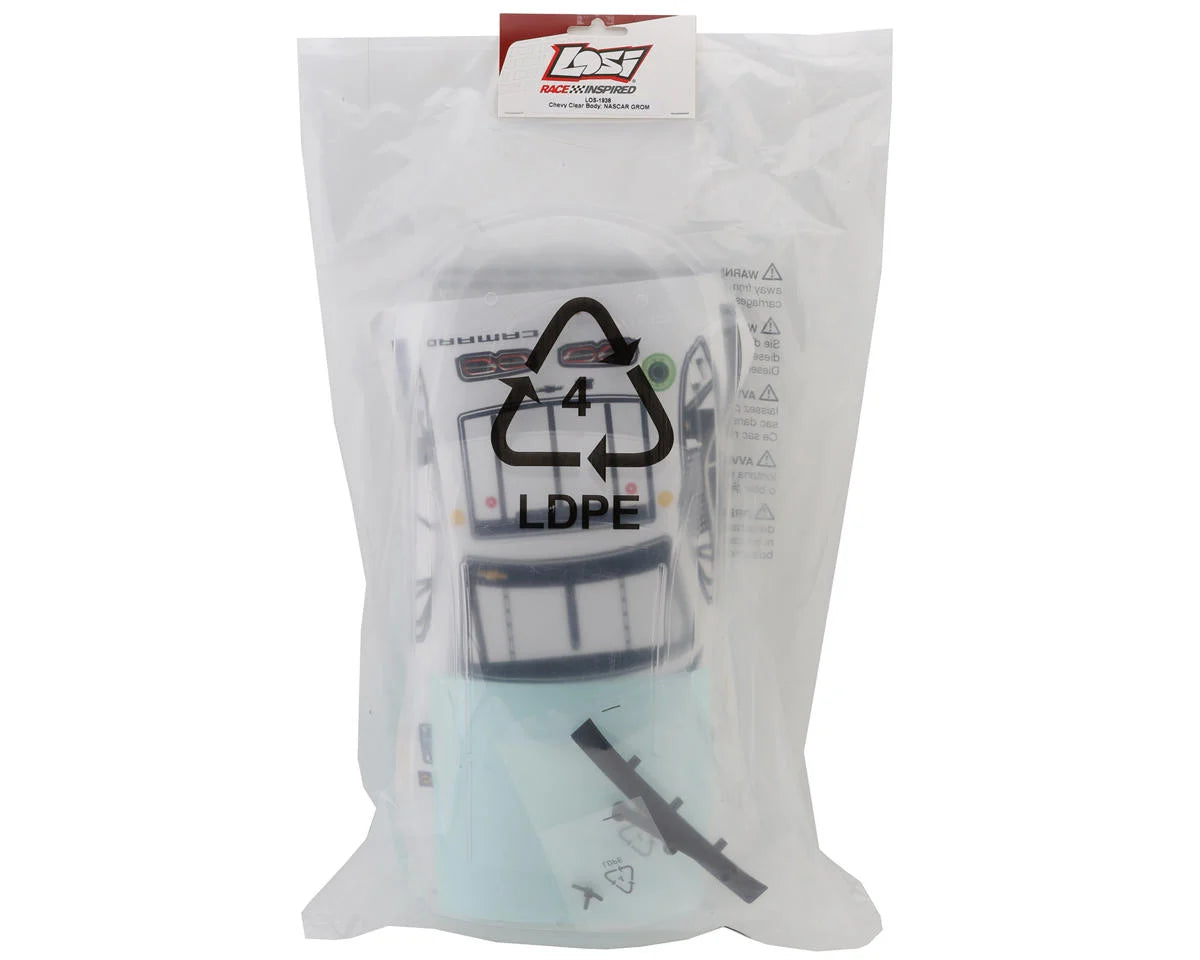 Losi LOS-1938 1/12 NASCAR 2024 Chevy Camaro Body (Clear)