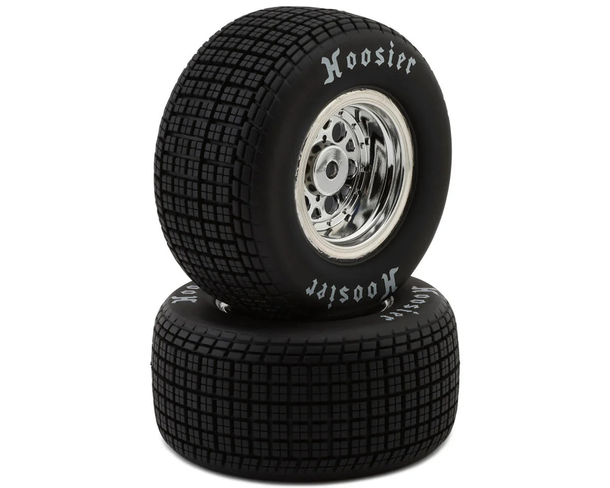 Losi LOS-2442 22S Sprint Rear Pre-Mounted Hoosier Tires (Chrome) (2) (Soft)