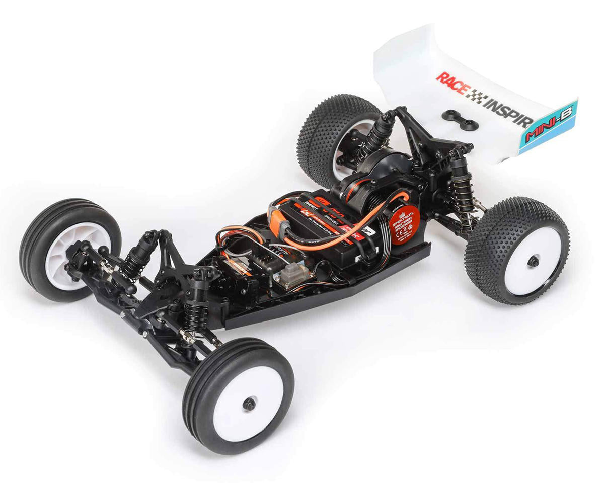 Losi LOS01024T2 Mini-B 1/16 RTR Buggy 2WD sans balais (bleu) avec radio 2,4 GHz, batterie et chargeur