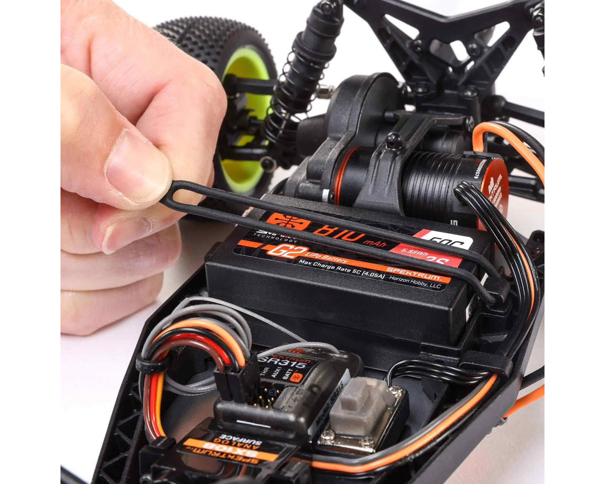 Losi LOS01024T2 Mini-B 1/16 RTR Buggy 2WD sans balais (bleu) avec radio 2,4 GHz, batterie et chargeur