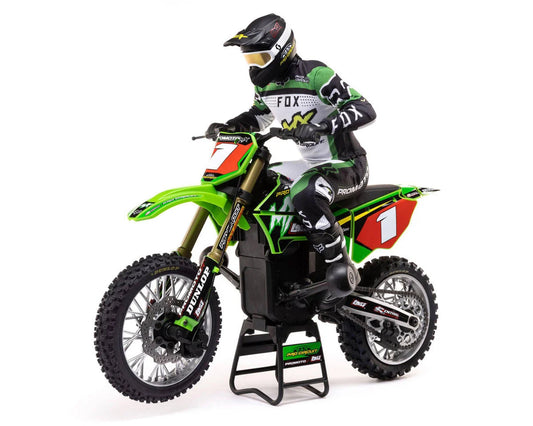 Losi LOS06002 1/4 GREEN Promoto-MX Motorcycle RTR with Battery and Charger,Pro Circuit