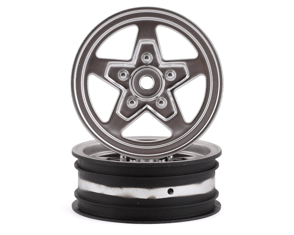 LOSI 43047 Front Wheel, Satin Chrome (2): 22S Drag