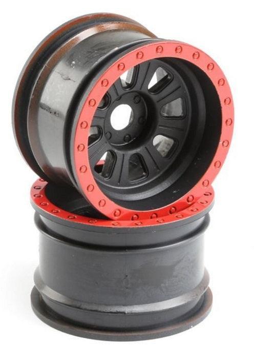 Losi Racing LOS45028 Wheel Black (2) Super Rock Rey
