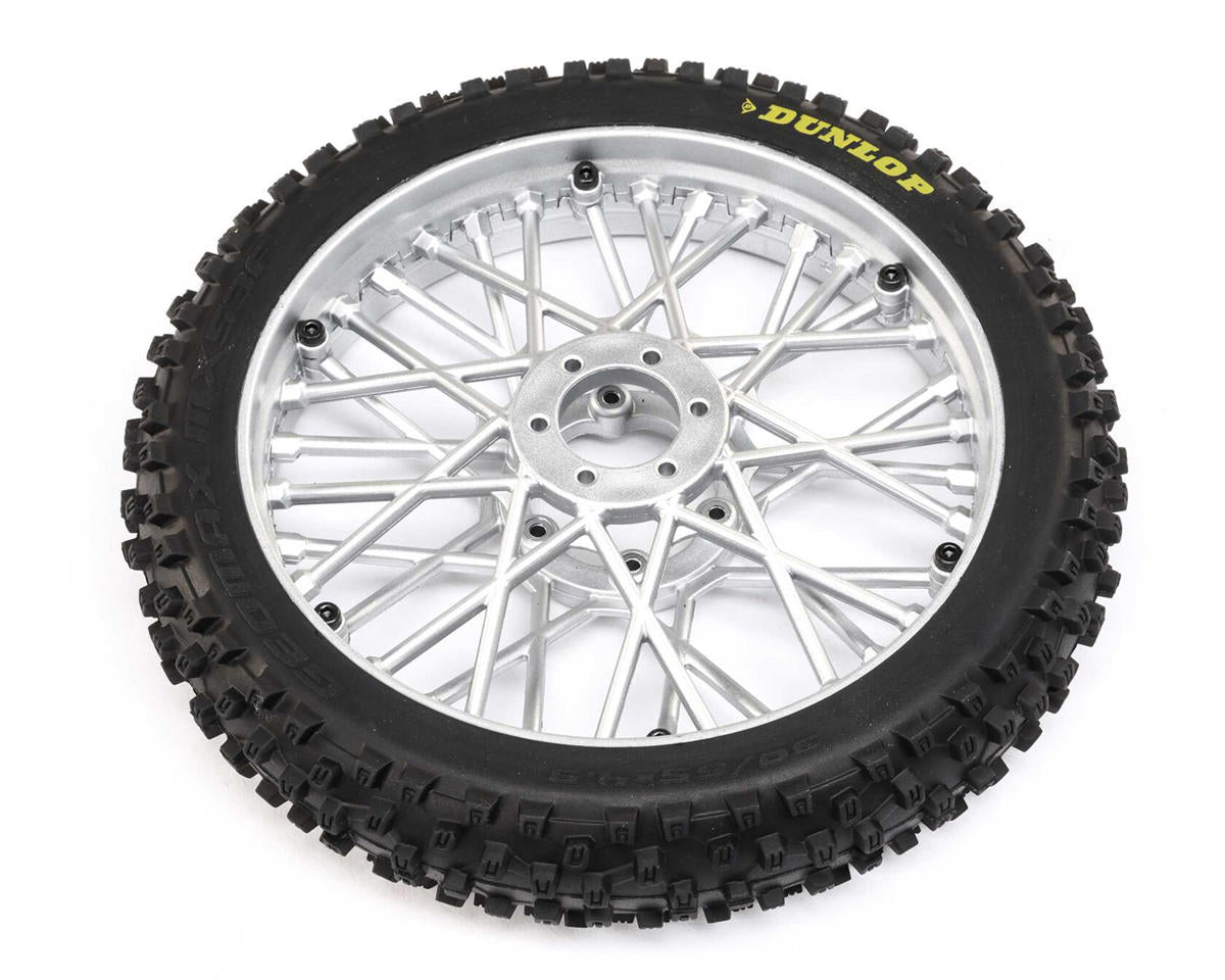 Losi LOS46006 Promoto-MX Dunlop MX53 Pneu avant pré-monté (Chrome)