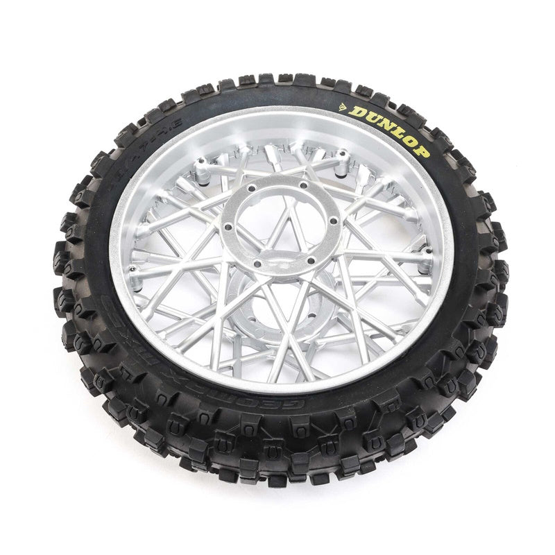Losi LOS46007 Dunlop MX53 Rear Tire Mounted, Chrome: Promoto-MX