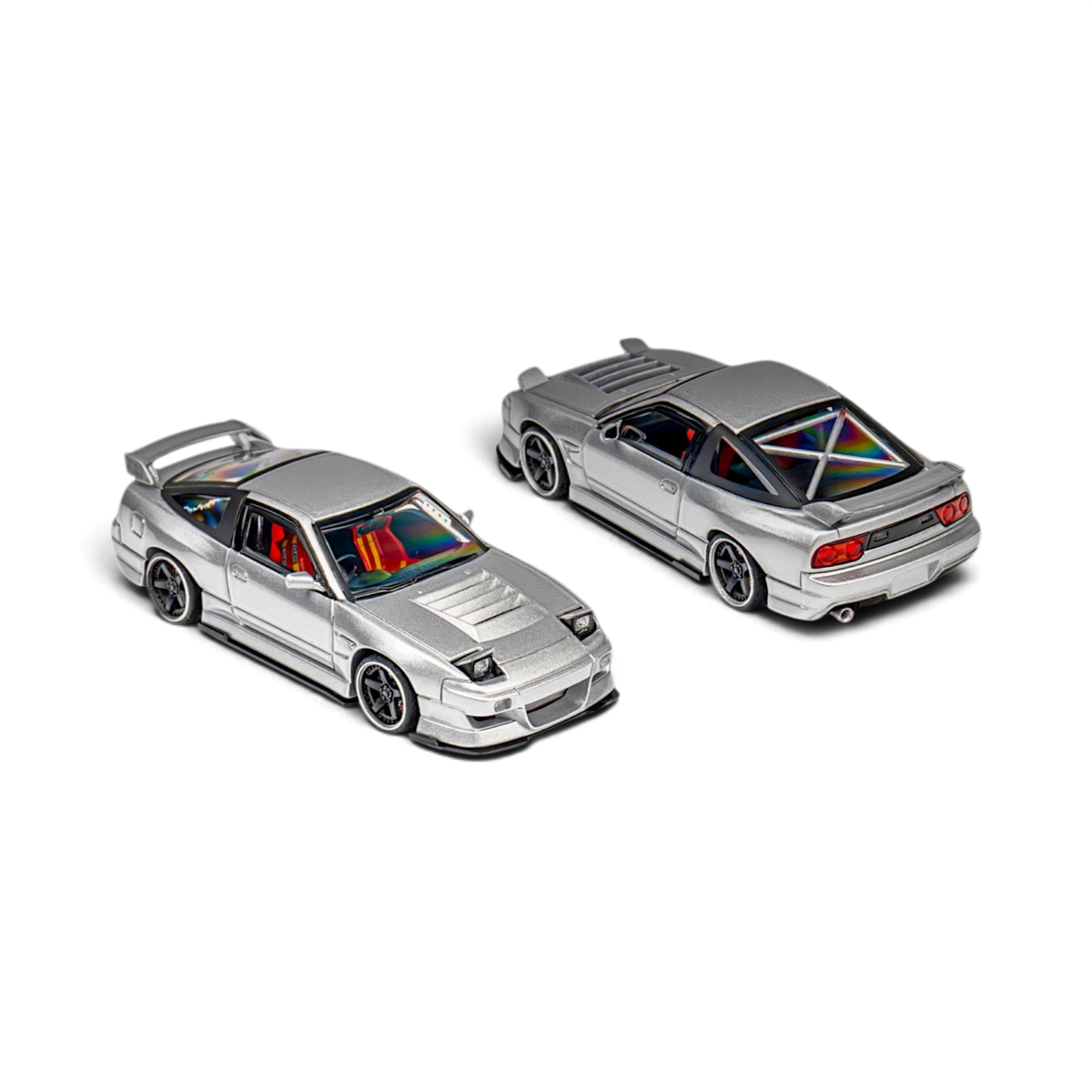 MicroTurbo Nissan 180SX Miyabi Metallic Silver 1:64