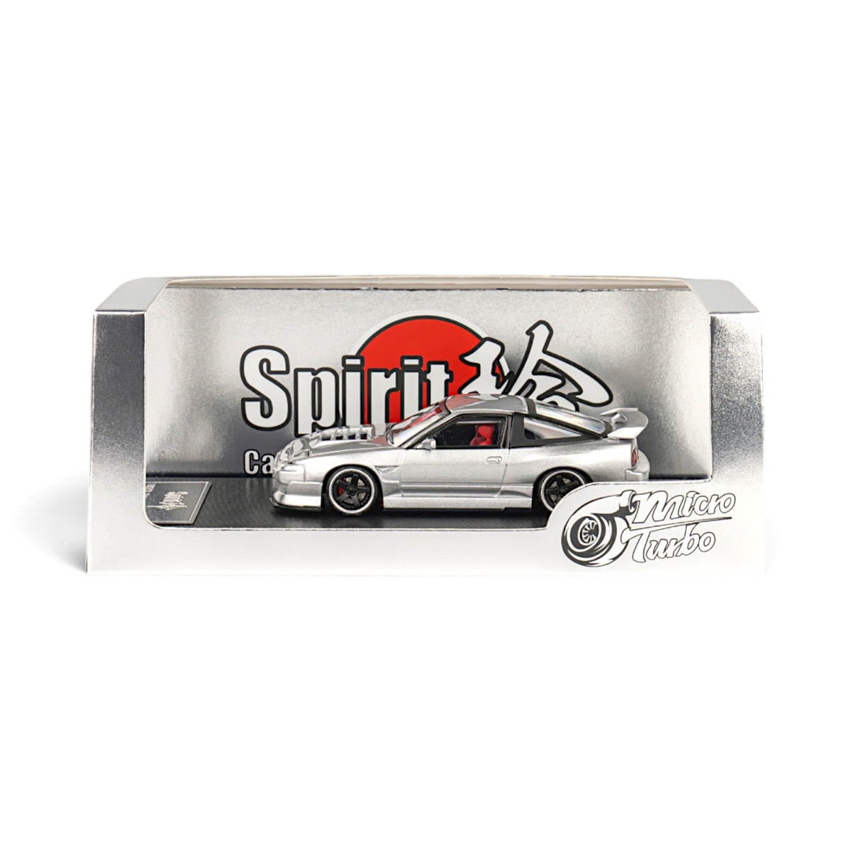 MicroTurbo Nissan 180SX Miyabi Metallic Silver 1:64