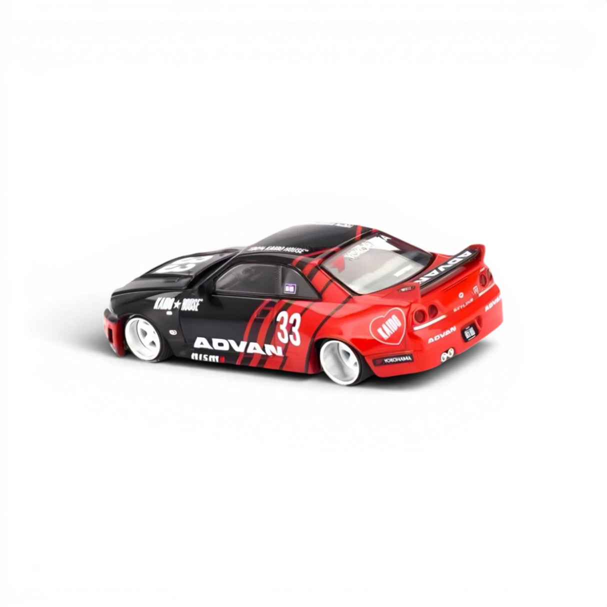 Mini-GT x KAIDO Nissan Skyline GT-R R33 Kaido Works ADVAN 1:64