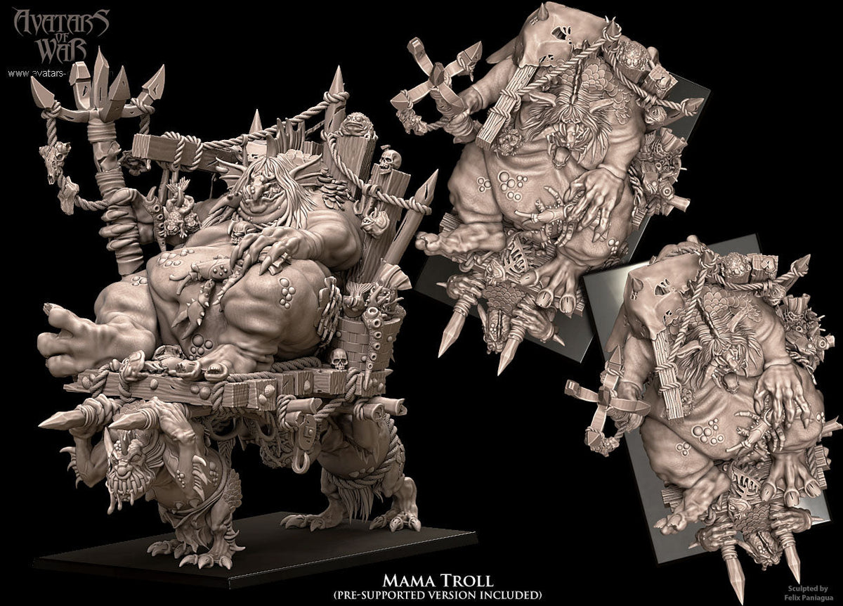 3D printed Momma Troll by Avatars of War