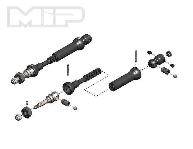 MIP 18150 X-Duty CVD Drive Kit Front 87mm to 112mm Traxxas Stamp Slash Rally
