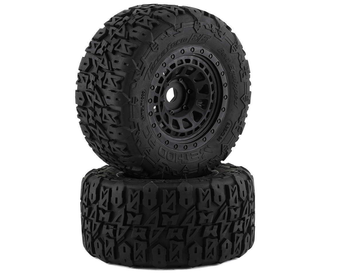 Method MTD1000 RC Terraform Belted Pre-Mount 1/5 Monster Truck Tires (Black) (2) w/Array 24mm Hex Wheels