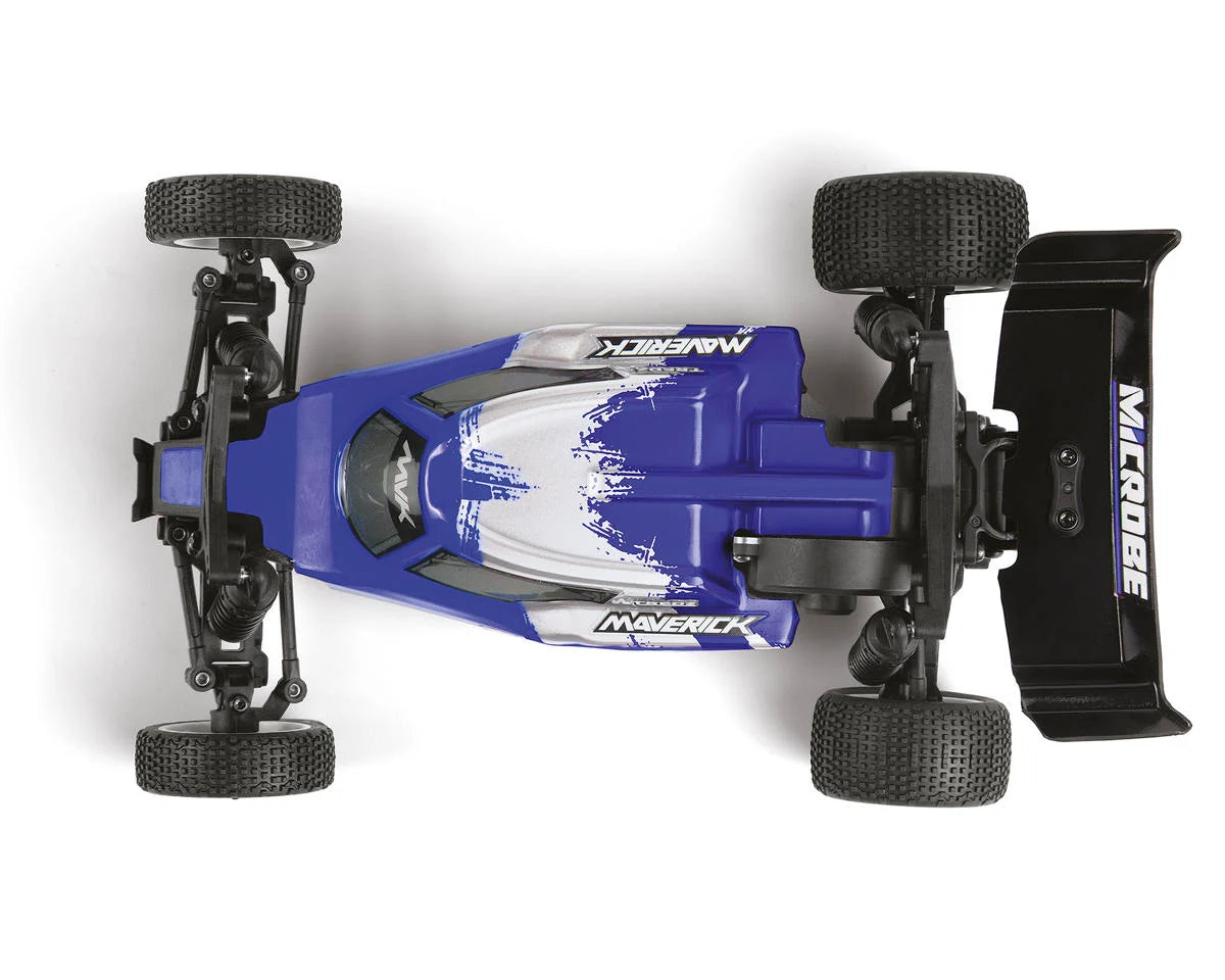 Maverick MVK150870 Microbe Flux 1/24 Brushless RTR 2WD Buggy (Blue) w/2.4GHz Radio, Battery & Charger