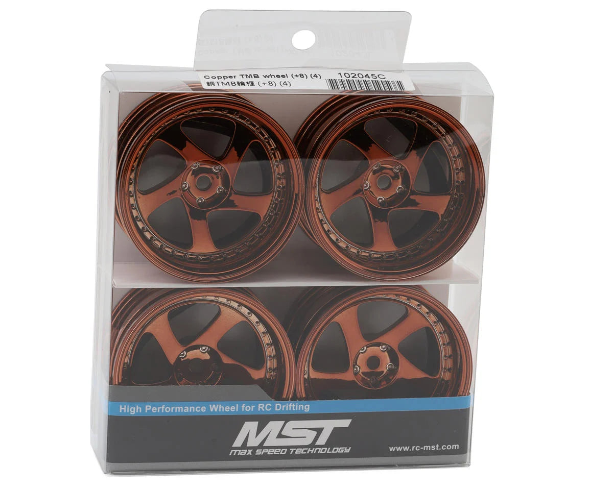 MST 102045C TMB 1/10 Drift Wheels (Copper) (+8) (4) w/Mounting Foam