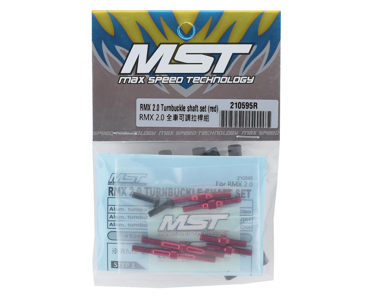 MST MXS-210595R RMX 2.0 RTR Turnbuckle shaft set (red)