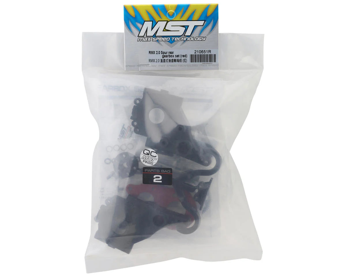 MST 210651R RMX 2.0 S Ball Differential Transmission & Gearbox Set (Red)