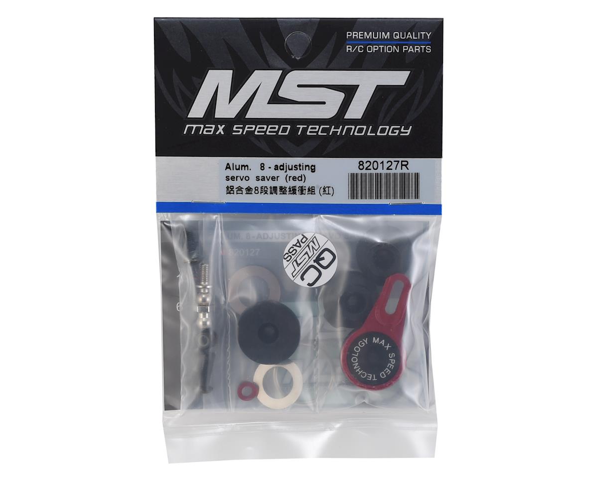 MST 820127R Aluminum 8-Point Adjustable Servo Saver (Red)