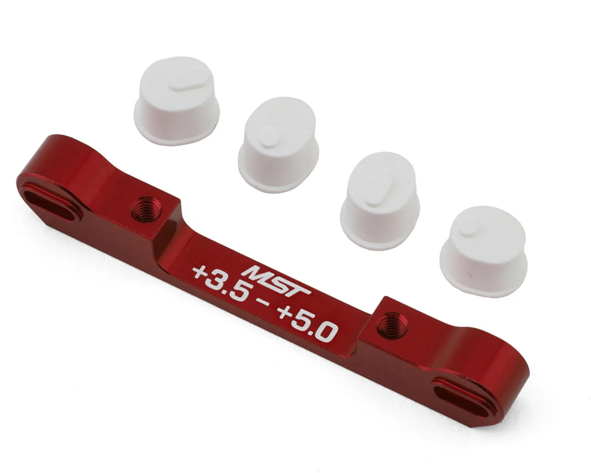 MST 820143R Adjustable Aluminum Suspension Mount (+3.5/+5.0) (Red)