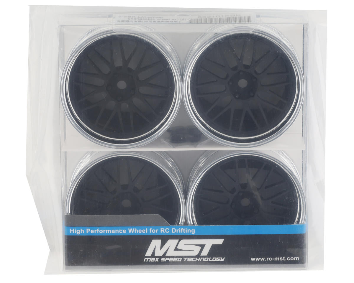 MST 832101FBKS-FBK LM offset changeable wheel set (4) (Offset Changeable) w/12mm Hex