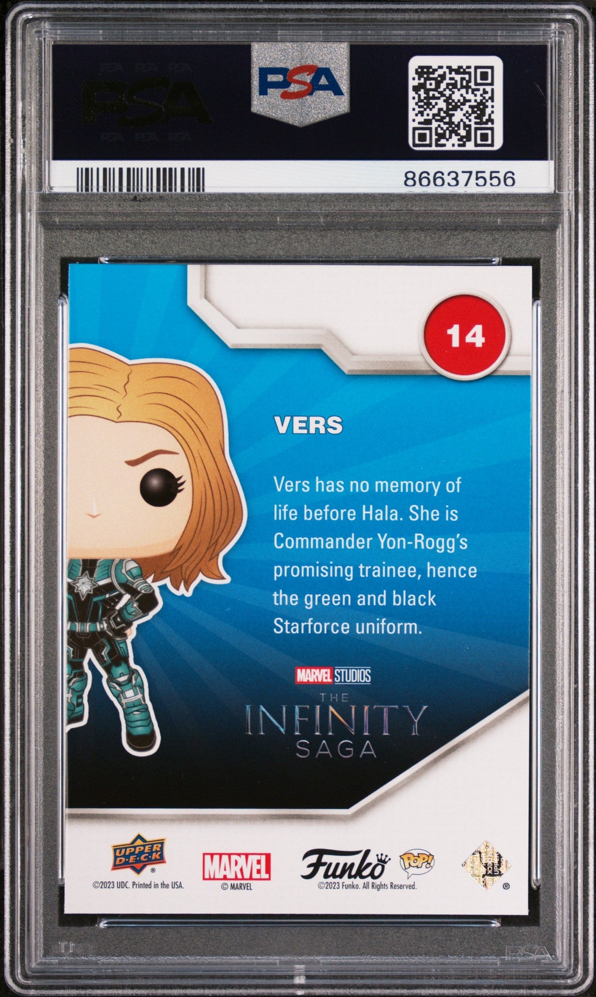 2023 UPPER DECK FUNKO POP MARVEL VERS PLATINUM #14 PSA 10