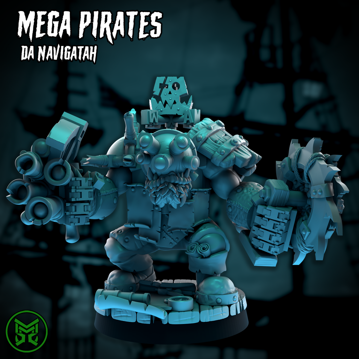 3d Printed Da Pirate Navigatah by Mekka Miniatures