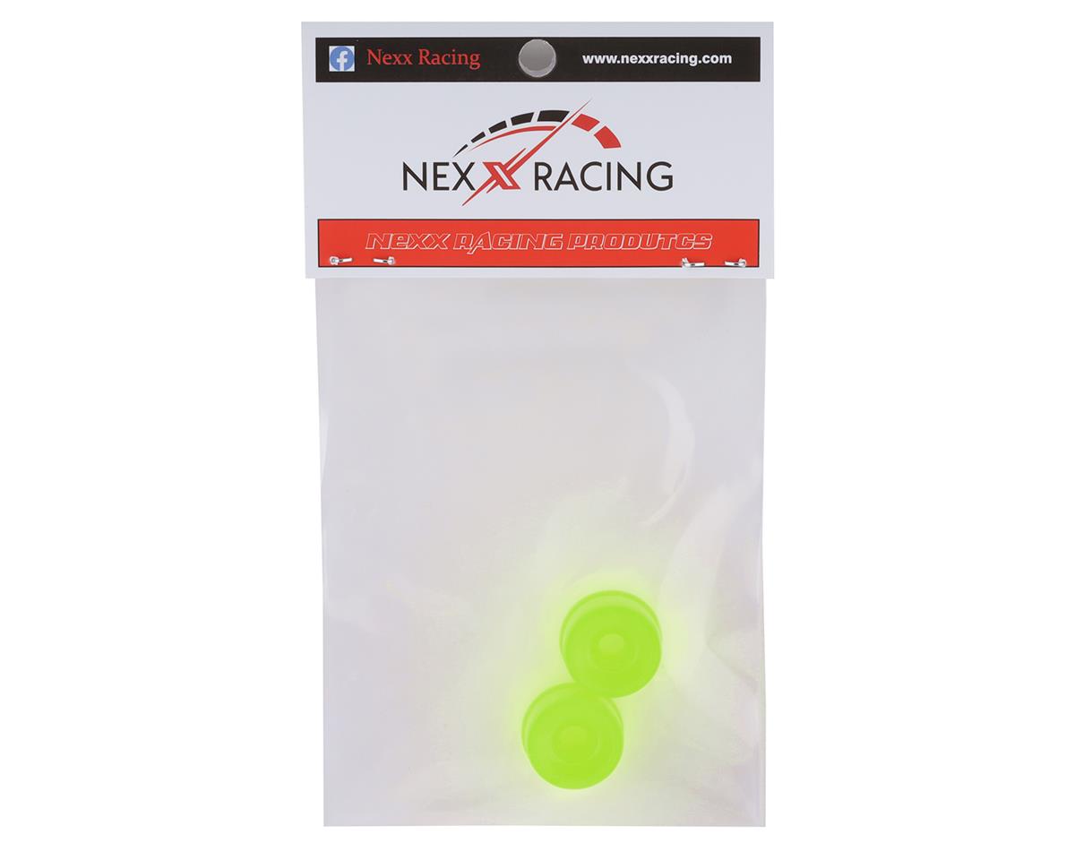 NEXX Racing NX-044 Mini-Z 2WD Llanta delantera sólida (2) (verde neón) (desplazamiento de 3 mm)