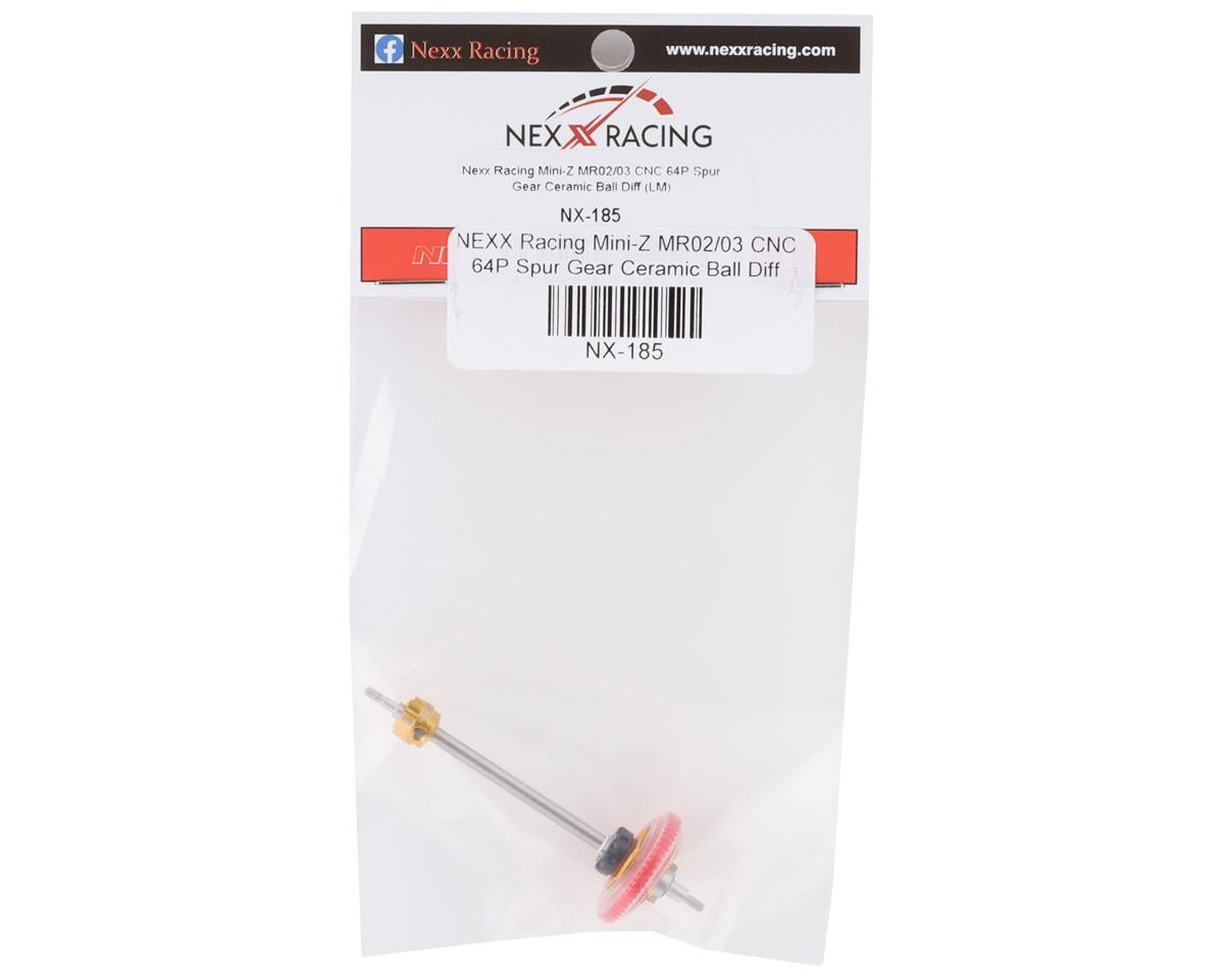 NEXX Racing NX-185 Mini-Z MR02/03 CNC 64P 53T Engrenage droit Diff à billes en céramique (LM uniquement)