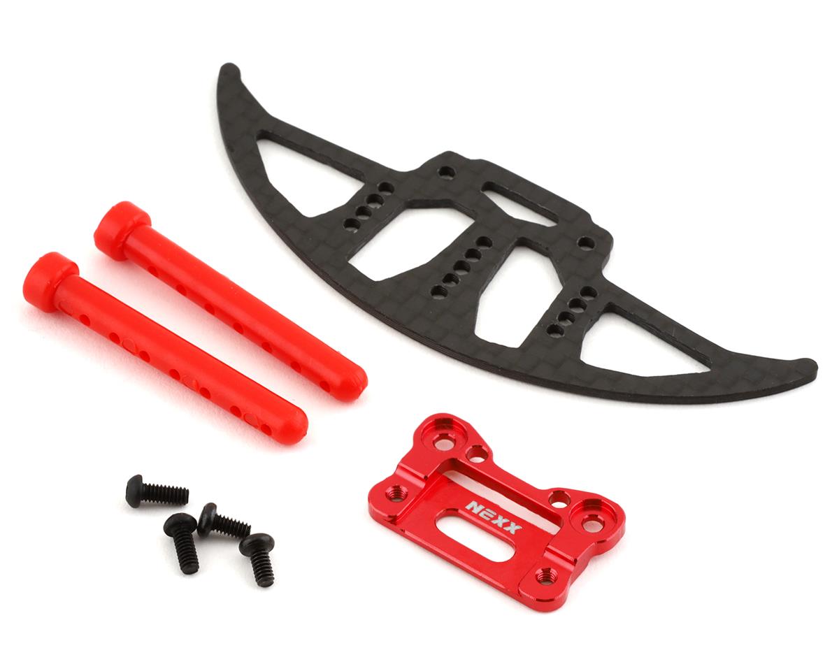 NEXX Racing NX-206 Mini-Z Parachoques delantero de aluminio/carbono GT (rojo)
