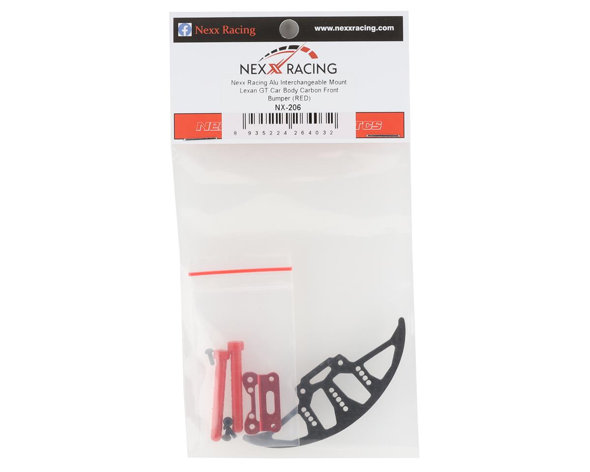 NEXX Racing NX-206 Mini-Z Parachoques delantero de aluminio/carbono GT (rojo)
