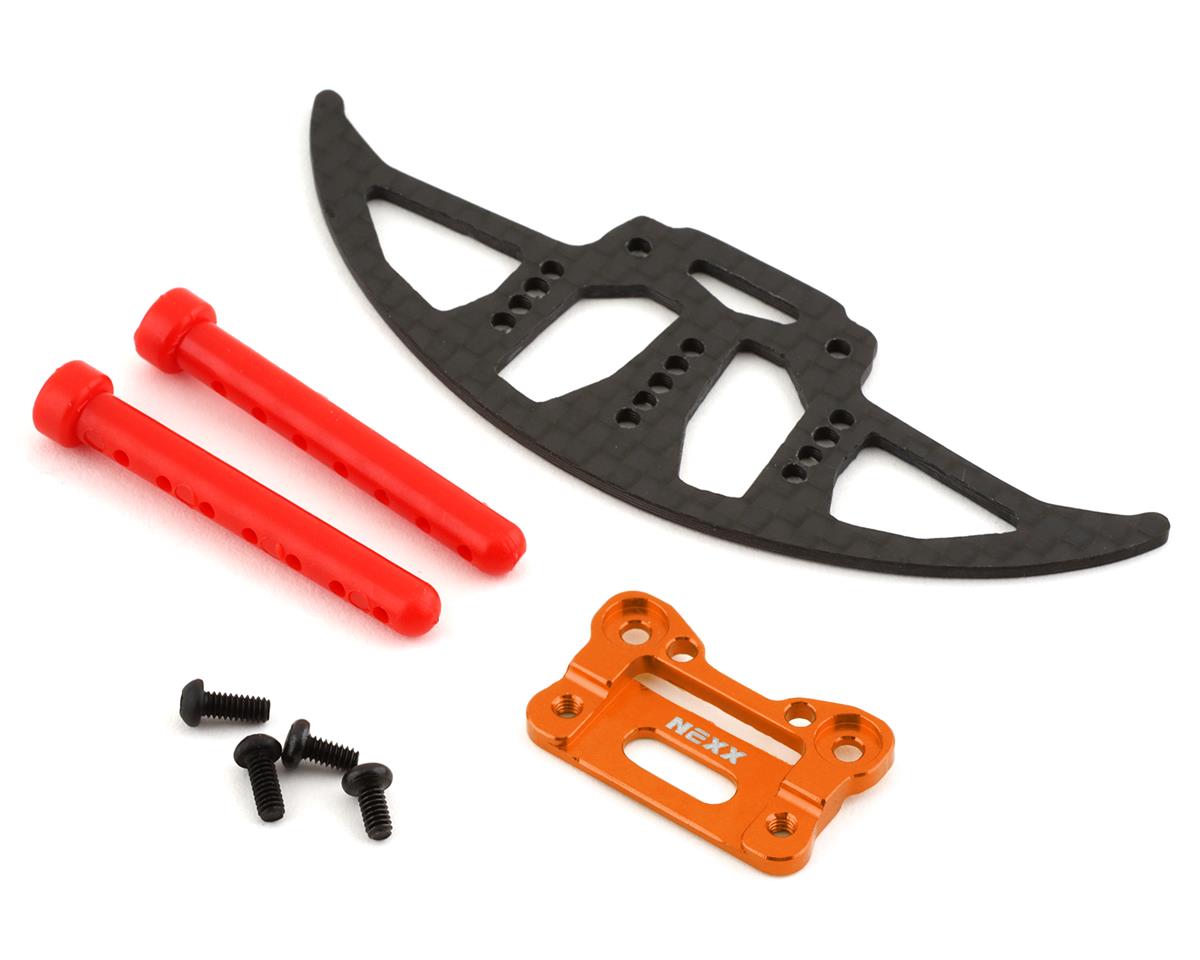 NEXX Racing NX-207 Mini-Z Pare-chocs avant GT en aluminium/carbone (Orange)
