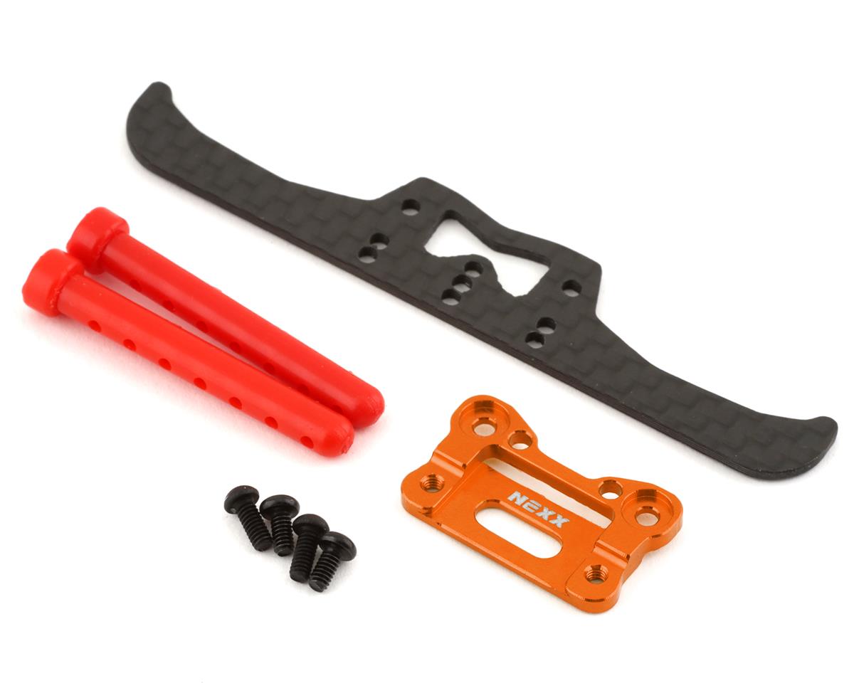 NEXX Racing NX-212 Mini-Z Parachoques delantero Pancar de aluminio/carbono (naranja)