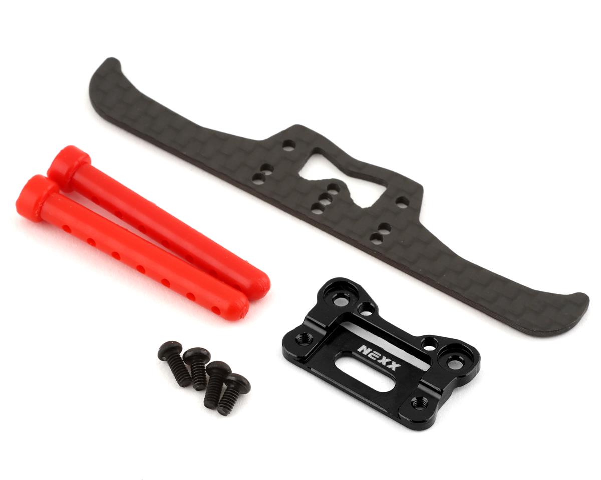 NEXX Racing NX-214 Mini-Z Parachoques delantero Pancar de aluminio/carbono (negro)