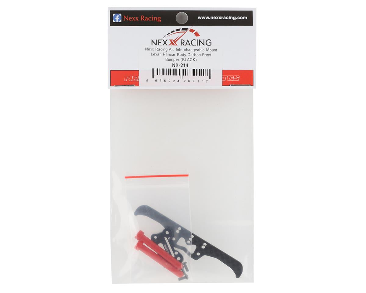 NEXX Racing NX-214 Mini-Z Parachoques delantero Pancar de aluminio/carbono (negro)